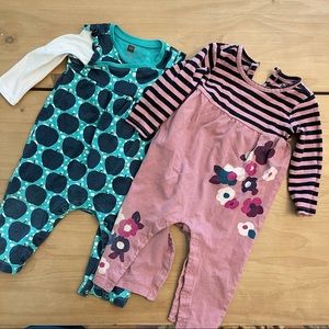 Tea Collection Rompers 9-12 months